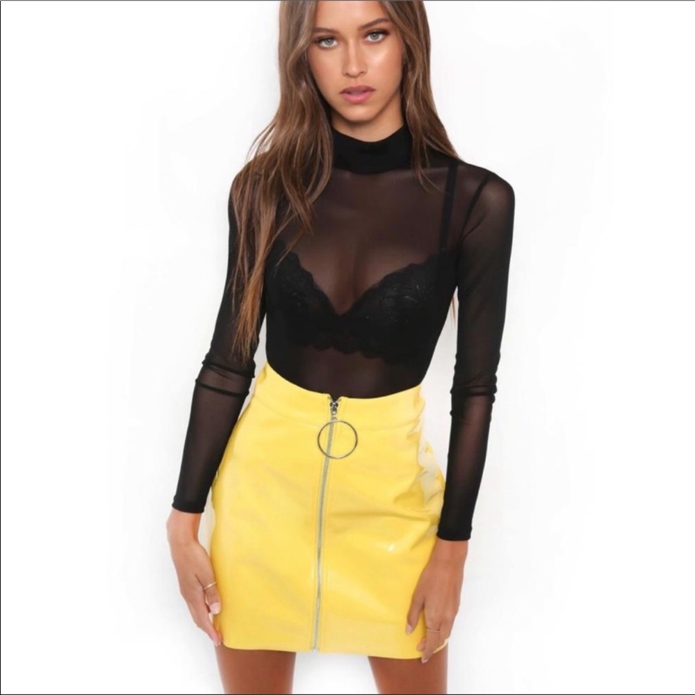 NWT Tiger Mist Sheer Bodysuit